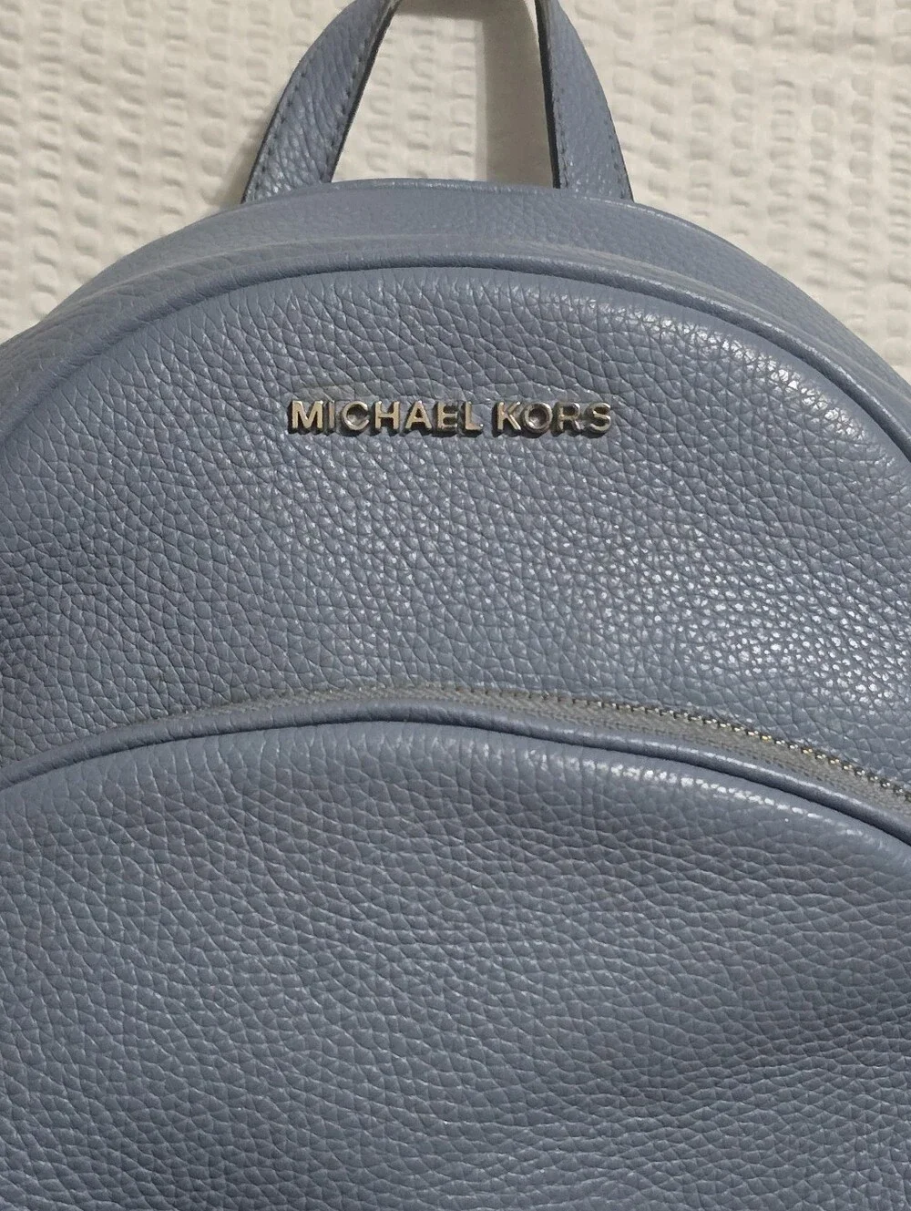 Michael Kors Powder Blue Pebbled Leather Backpack